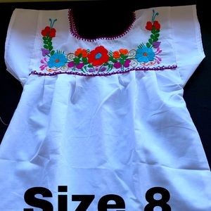 Embroidered  girl blouse size 8